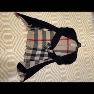 Burberry Jacket/overtop. Good condition.